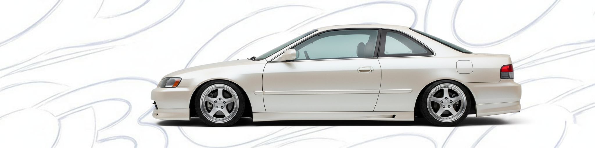 Professional automotive photography of a 1996 Acura CL with high-fidelity 1996.
