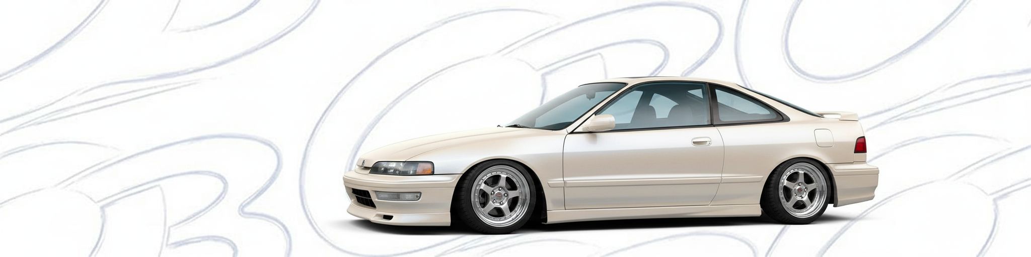 Aerodynamic 1990 Acura Integra 1990 - Sleek design for enhanced vehicle styling.