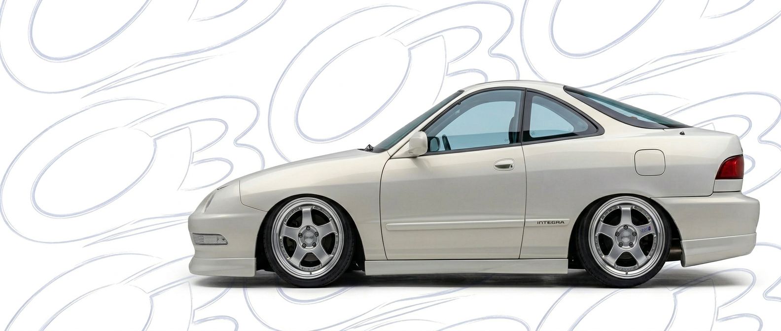 Top-tier  Acura Integra Integra featuring a high-gloss finish and carbon fiber weave.