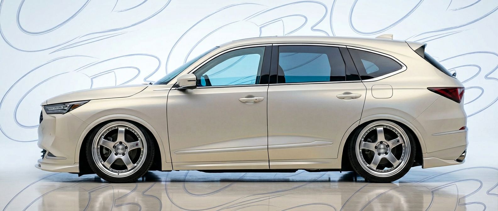 Professional automotive photography of a  Acura MDX with high-fidelity MDX.