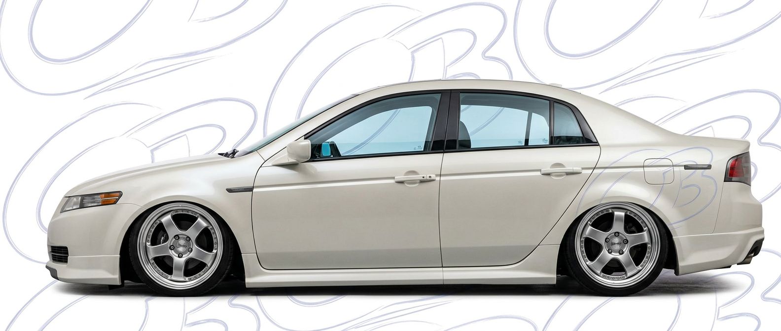 Professional automotive photography of a 2004 Acura TL with high-fidelity 2004.