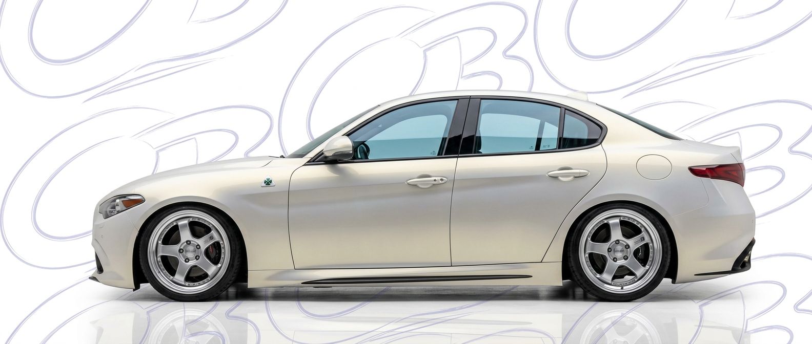 Top-tier 2020 Alfa Romeo Giulia 2020 featuring a high-gloss finish and carbon fiber weave.