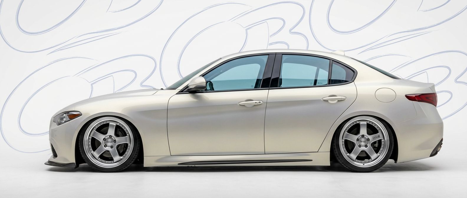 High-quality 2021 Alfa Romeo Giulia 2021 exterior shot with professional studio lighting.