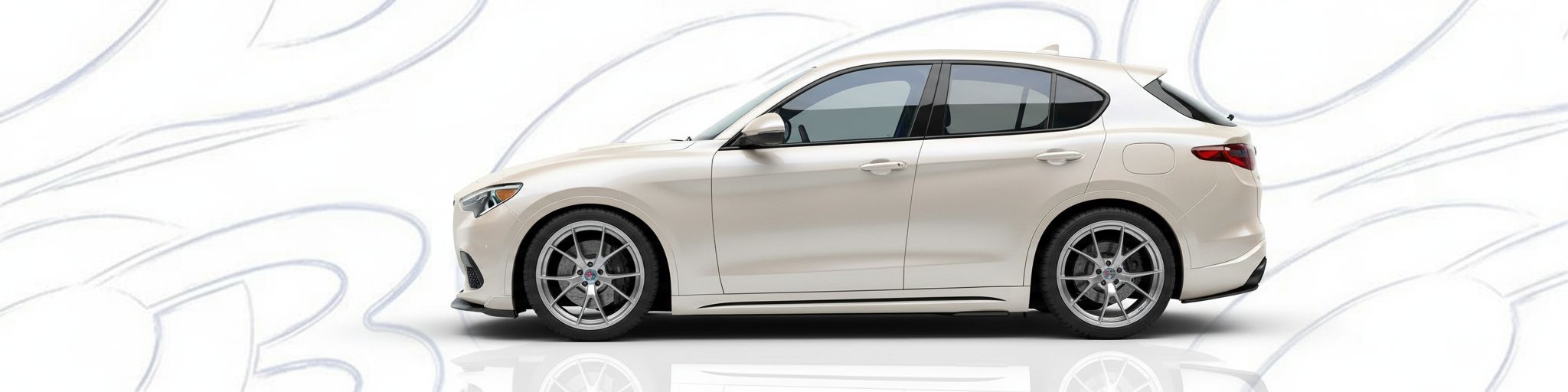 Detailed view of 2021 Alfa Romeo Stelvio 2021 featuring lightweight, durable construction.