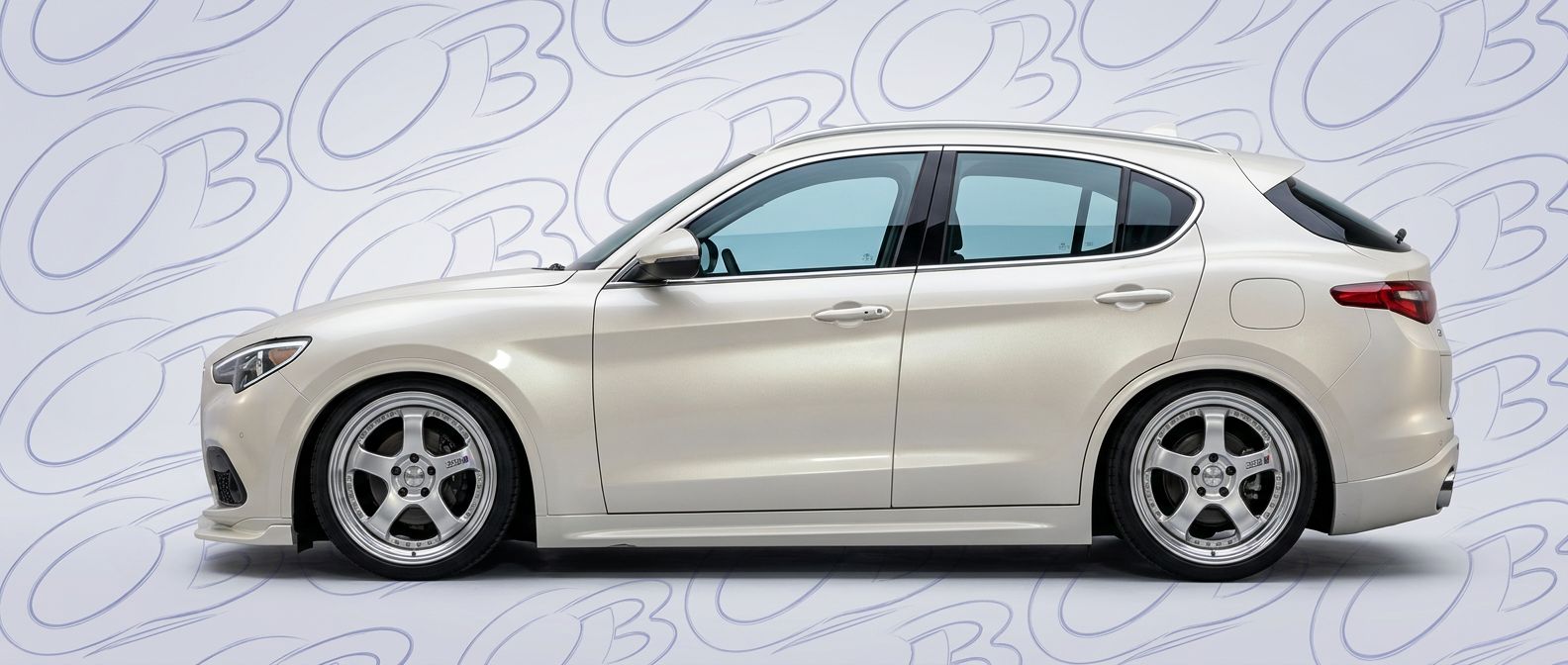 High-quality 2022 Alfa Romeo Stelvio 2022 exterior shot with professional studio lighting.