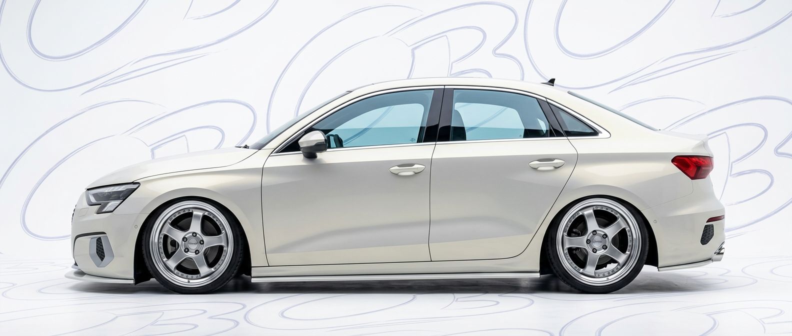 Front-angle view of  Audi A3 A3 - Durable and stylish exterior enhancement.