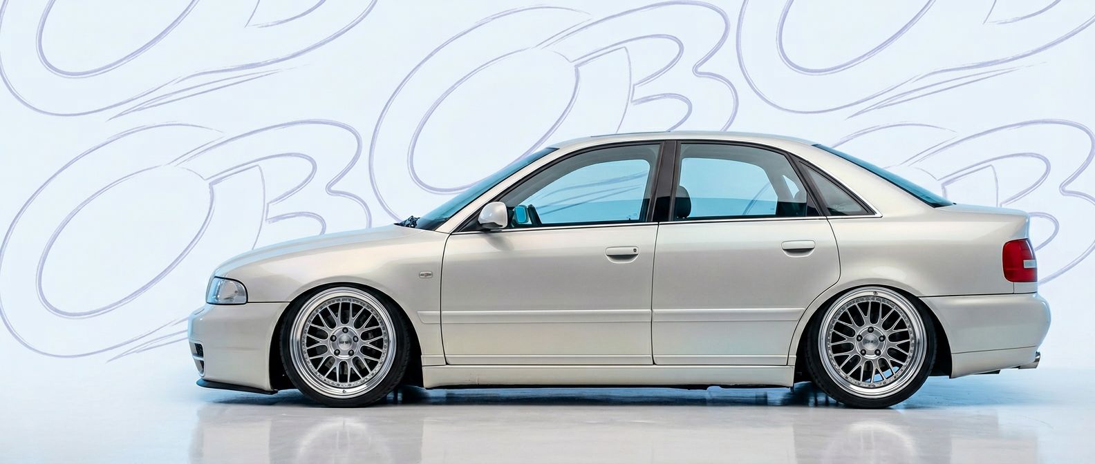 Professional automotive photography of a 2000 Audi A4 with high-fidelity 2000.