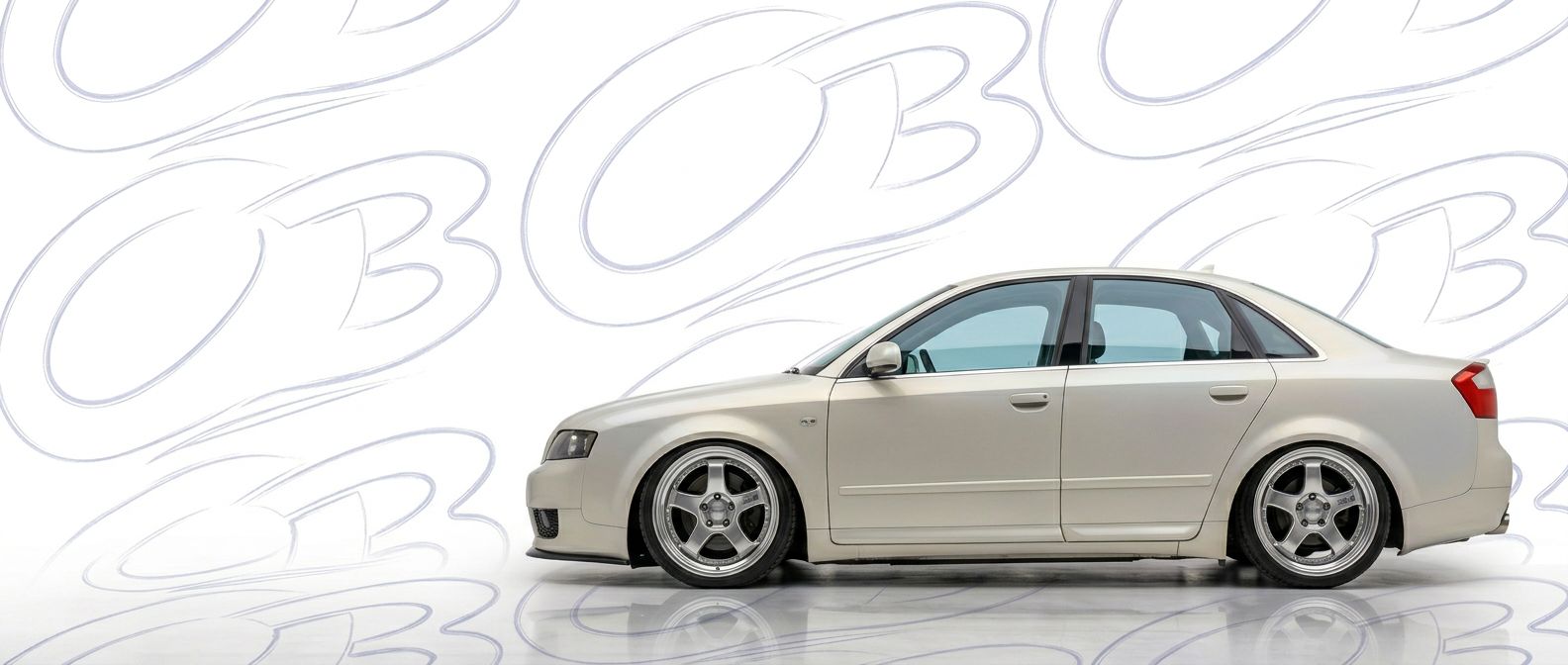 Professional automotive photography of a 2002 Audi A4 with high-fidelity 2002.