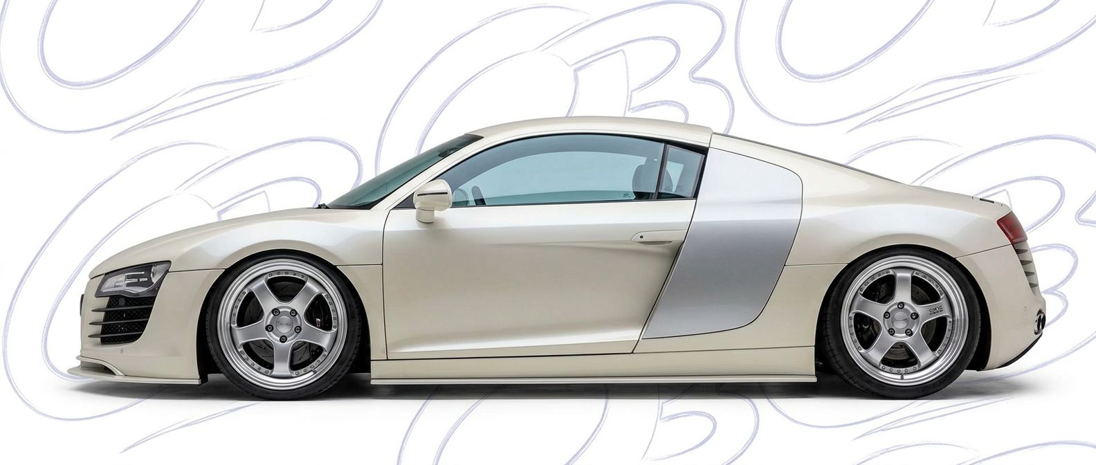 Detailed view of 2004 Audi R8 2004 featuring lightweight, durable construction.
