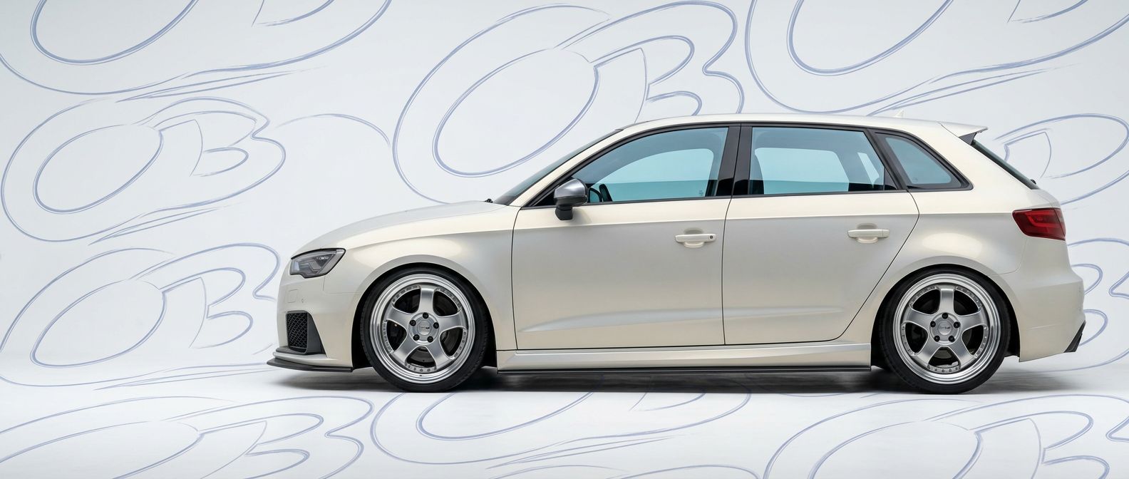 Front-angle view of 2017 Audi RS3 2017 - Durable and stylish exterior enhancement.