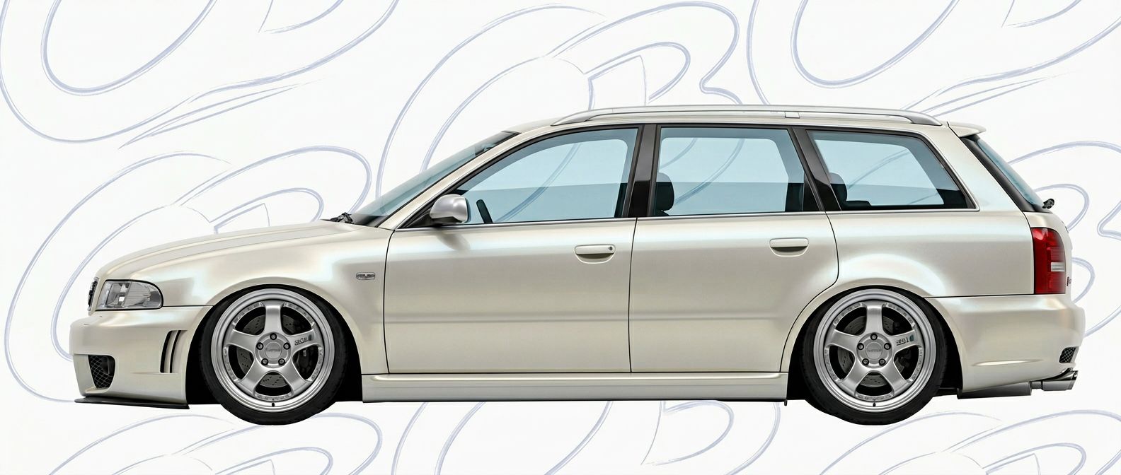 Top-tier 2000 Audi RS4 2000 featuring a high-gloss finish and carbon fiber weave.