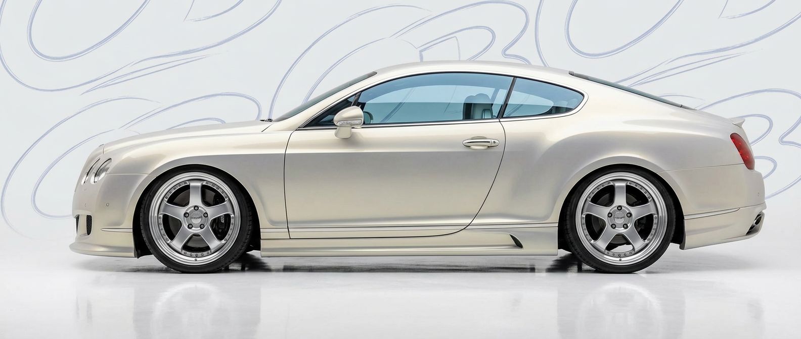 Top-tier 2011 Bentley Continental 2011 featuring a high-gloss finish and carbon fiber weave.