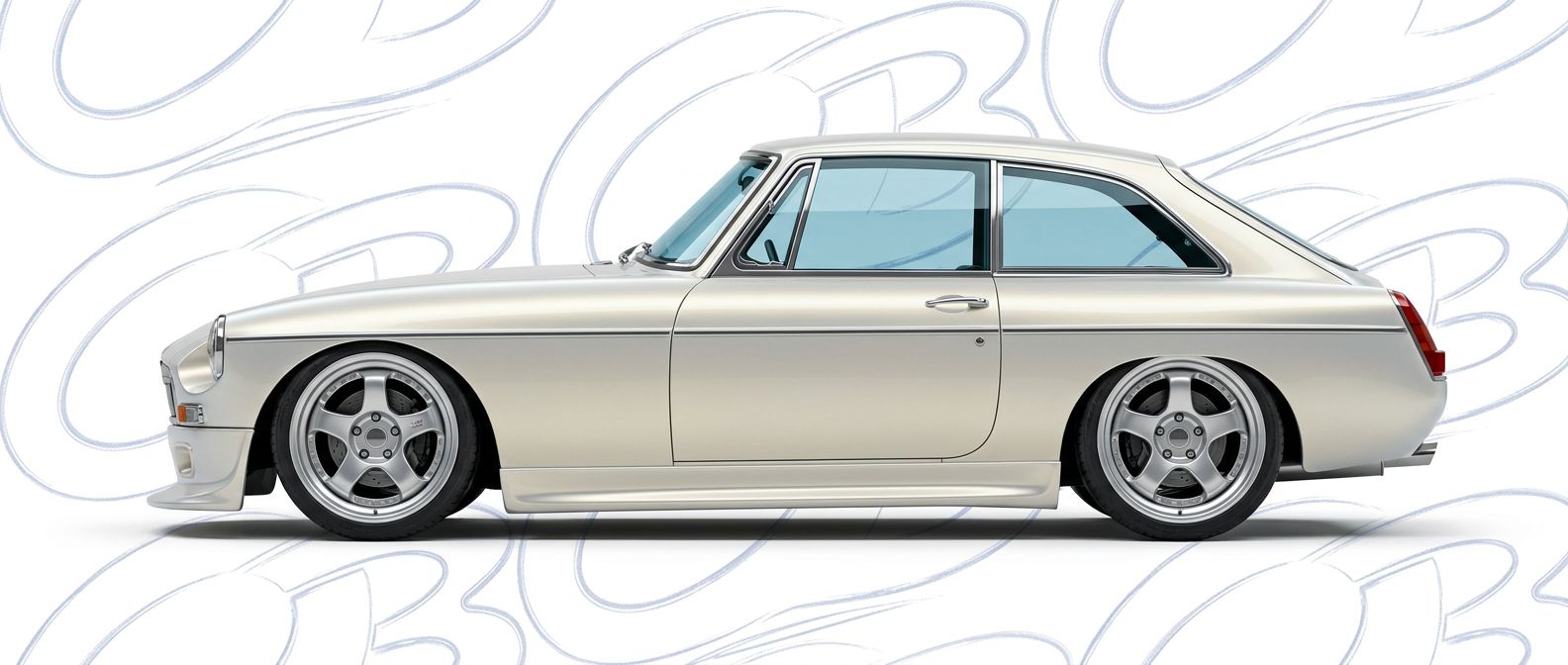 Front-angle view of 1967 BMC MGB 1967 - Durable and stylish exterior enhancement.