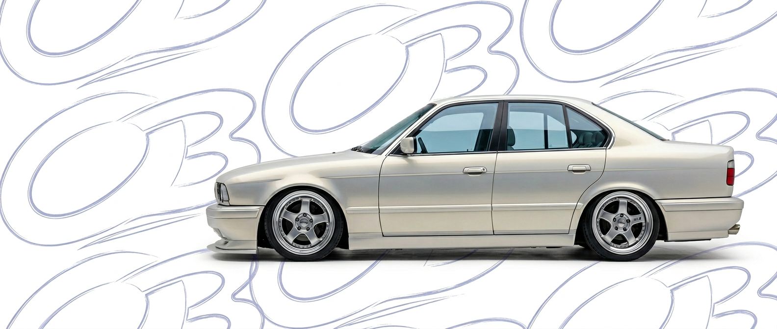 Professional automotive photography of a 1989 BMW 5-Series with high-fidelity 1989.