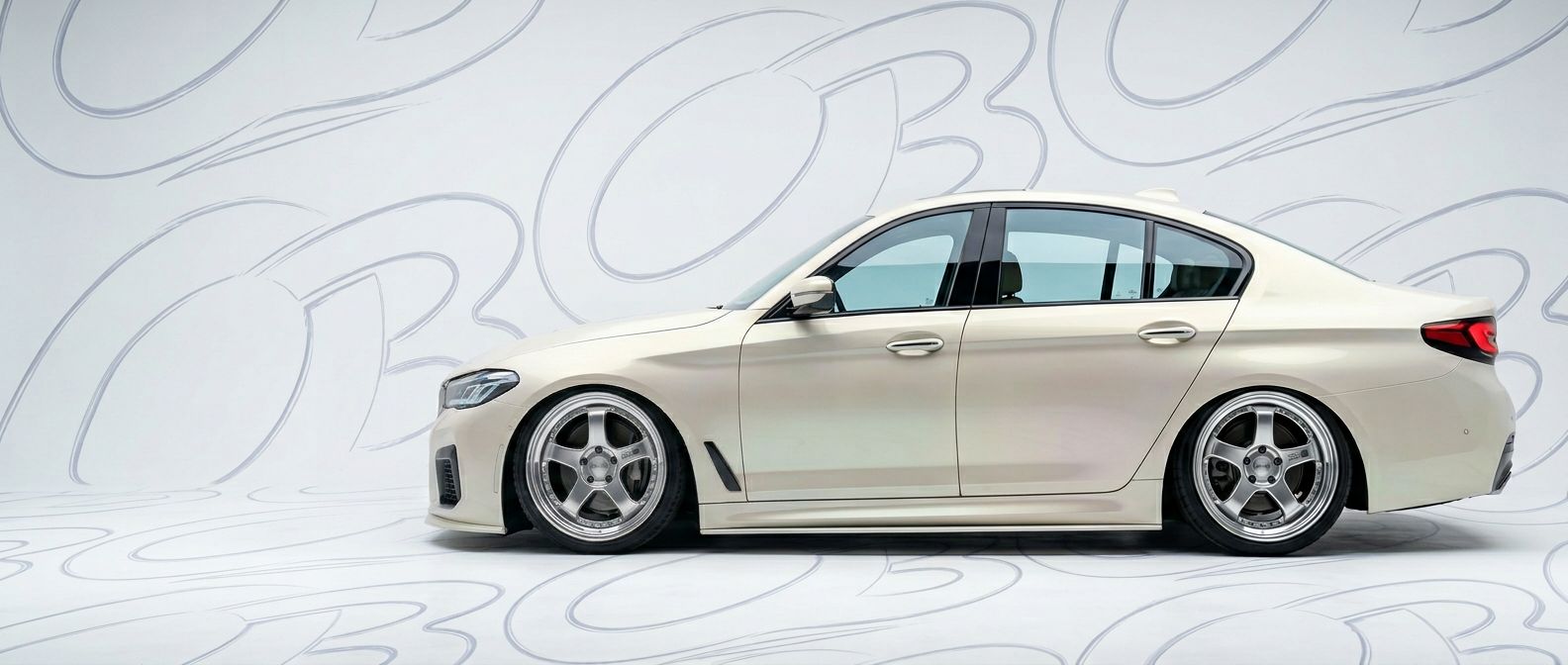 Front-angle view of 2021 BMW 5-Series 2021 - Durable and stylish exterior enhancement.