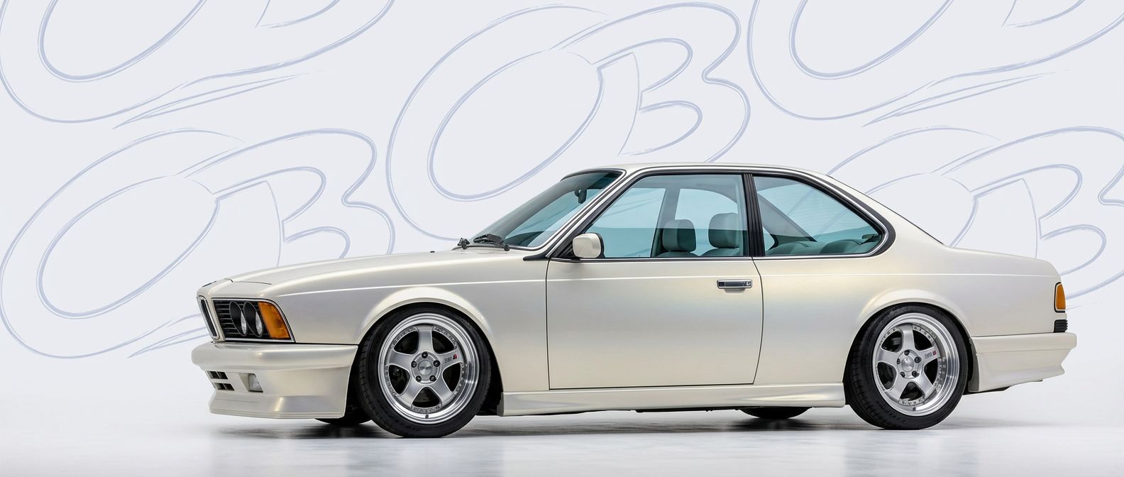 Professional automotive photography of a 1982 BMW 6-Series with high-fidelity 1982.