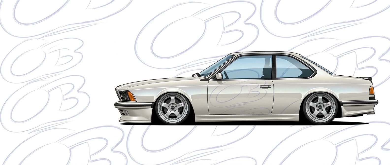 Professional automotive photography of a 1989 BMW 6-Series with high-fidelity 1989.