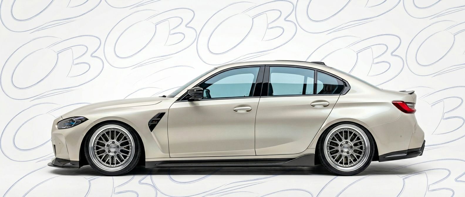 Professional automotive photography of a 2024 BMW M3 with high-fidelity 2024.