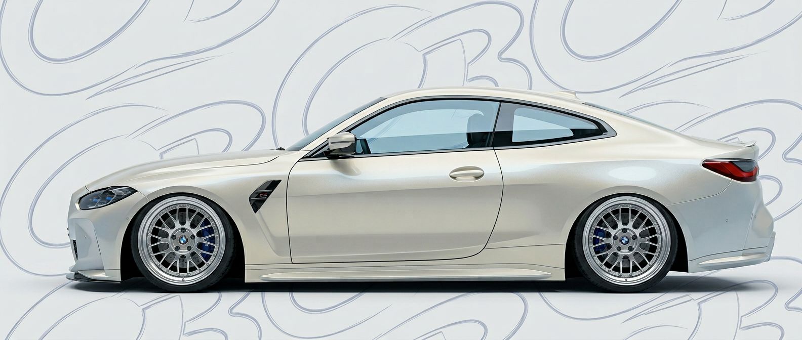 Front-angle view of 2022 BMW M4 2022 - Durable and stylish exterior enhancement.