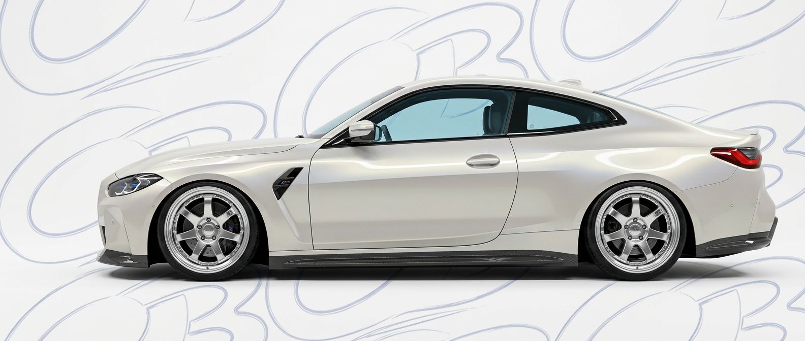 High-quality 2025 BMW M4 2025 exterior shot with professional studio lighting.