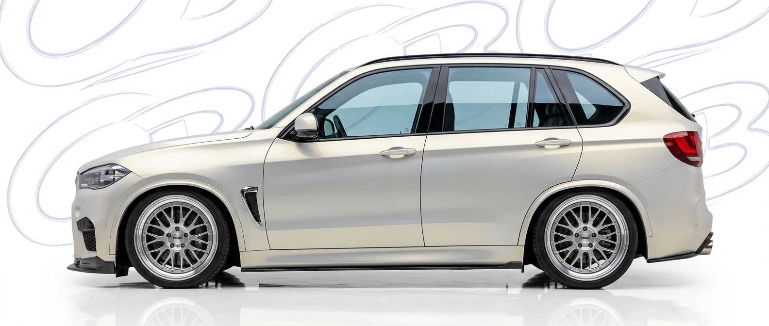 Professional automotive photography of a  BMW X5M with high-fidelity X5M.