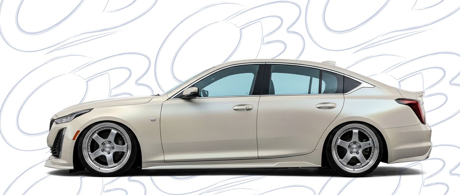 Front-angle view of 2021 Cadillac CT5 2021 - Durable and stylish exterior enhancement.