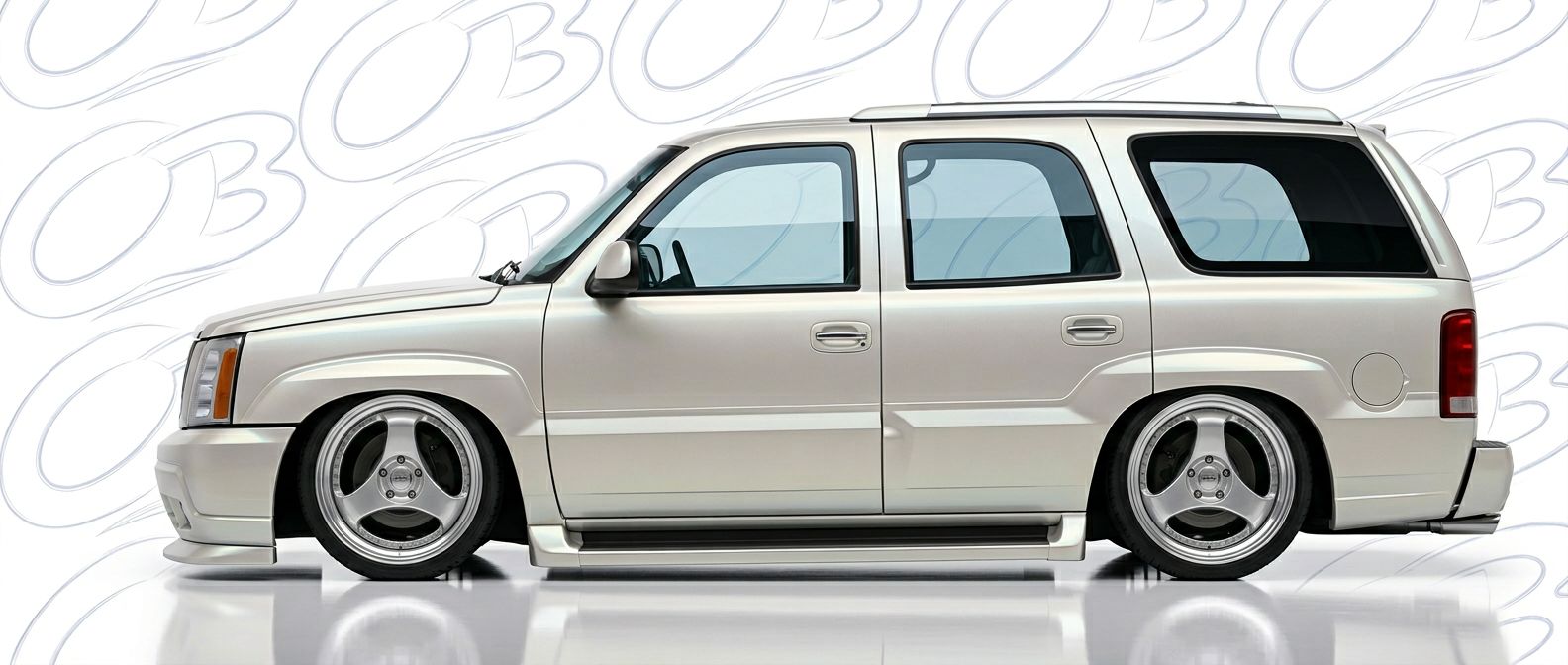 Top-tier 2002 Cadillac Escalade 2002 featuring a high-gloss finish and carbon fiber weave.