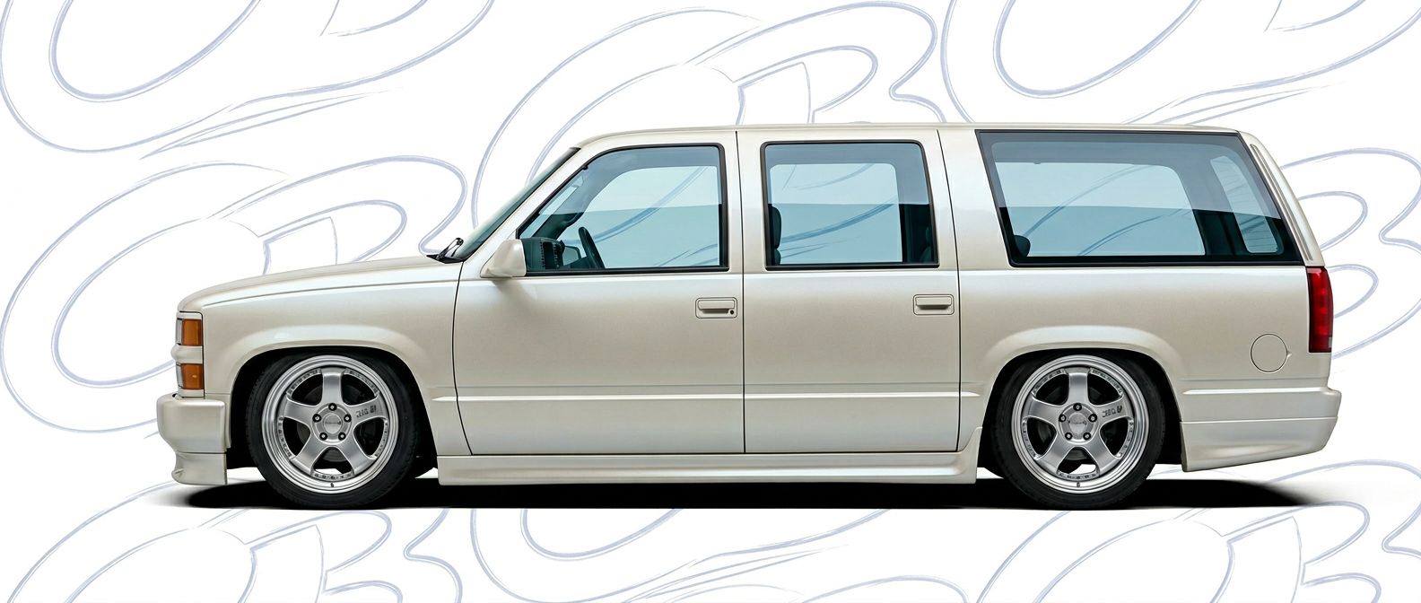 Professional automotive photography of a 1995 Chevrolet Suburban with high-fidelity 1995.