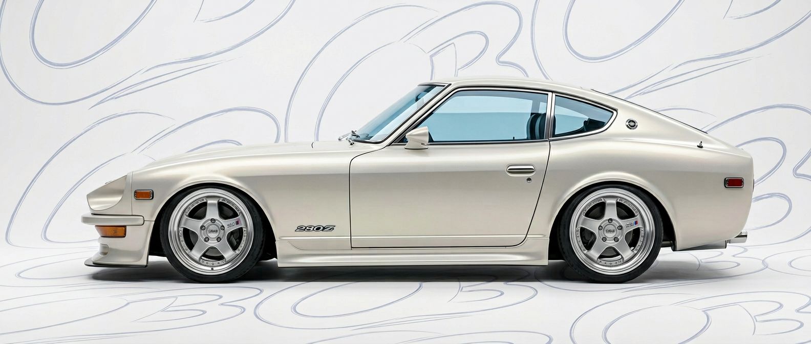 Top-tier  Datsun 280Z 280Z featuring a high-gloss finish and carbon fiber weave.