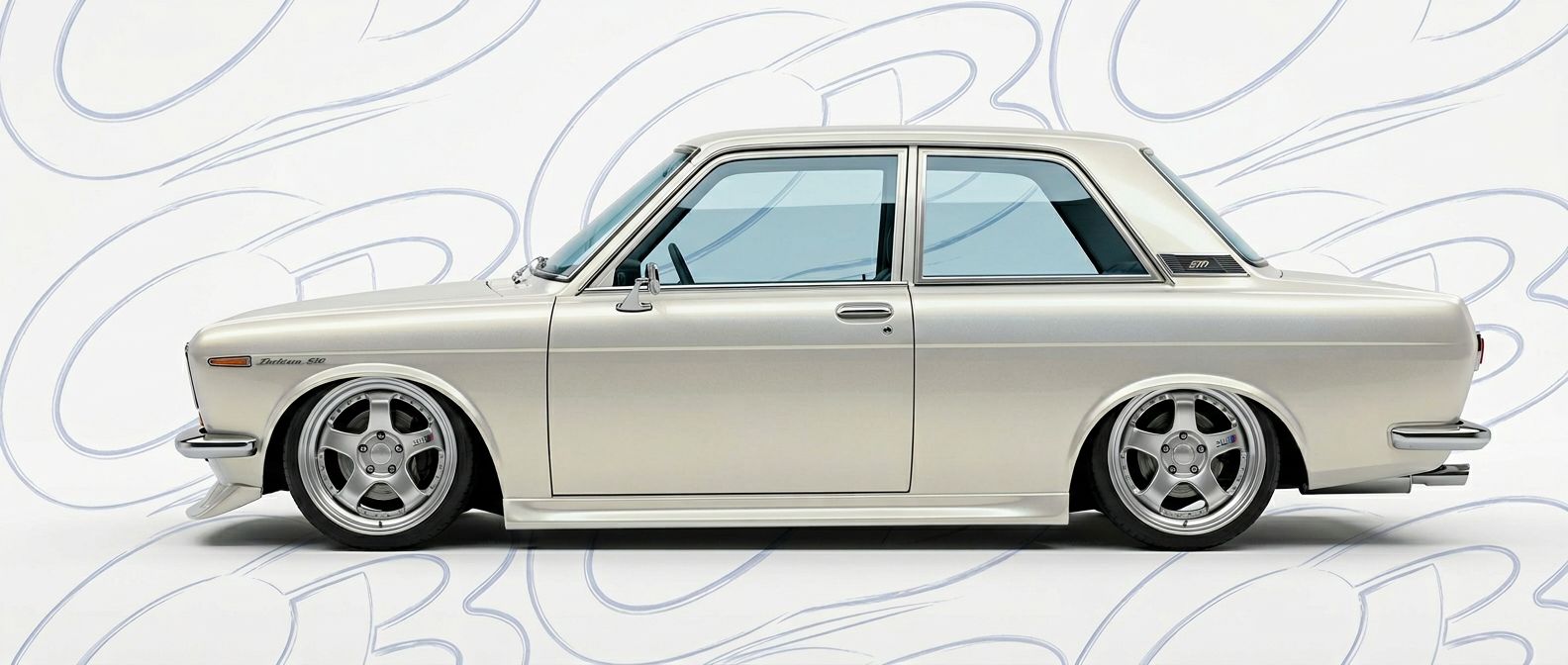 Front-angle view of 1970 Datsun 510 1970 - Durable and stylish exterior enhancement.