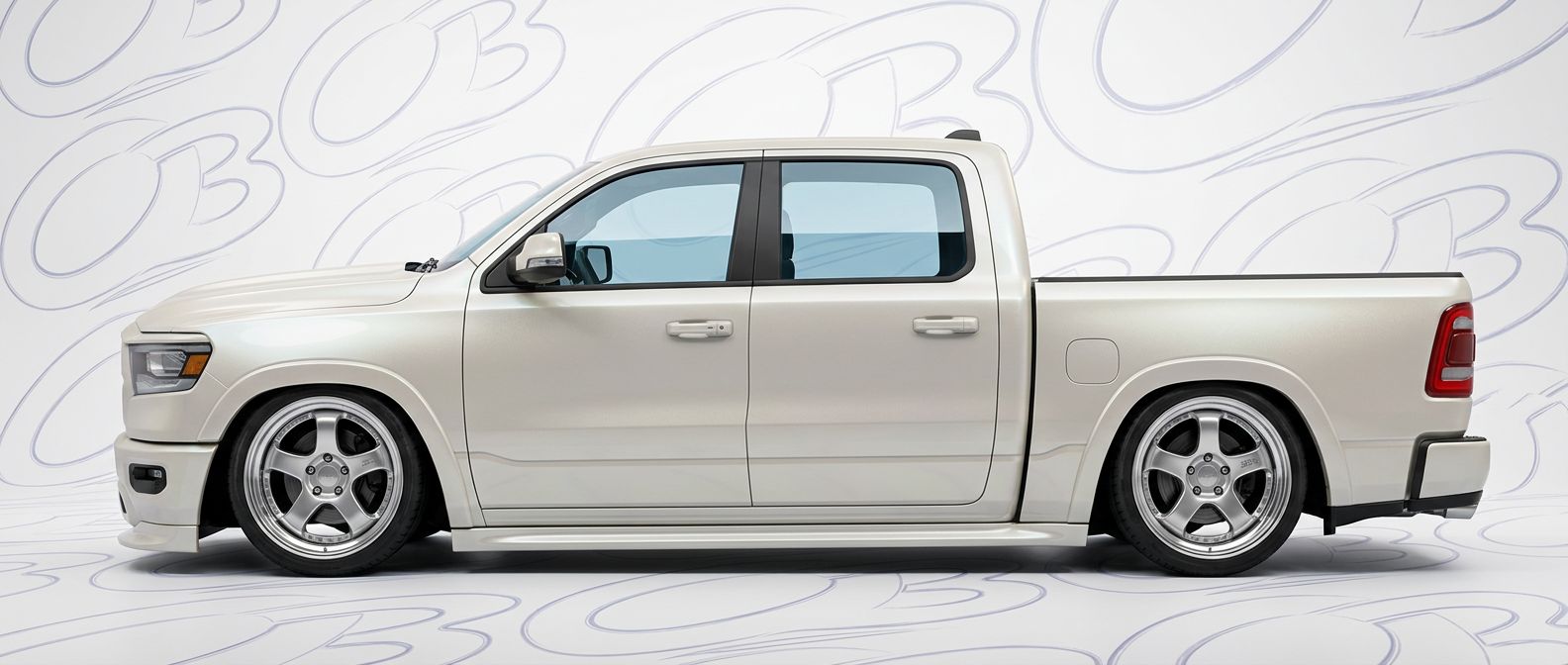 Professional automotive photography of a 2022 Dodge Ram with high-fidelity 2022.