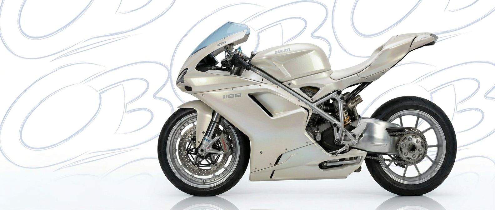 Top-tier 2011 Ducati 1198 2011 featuring a high-gloss finish and carbon fiber weave.