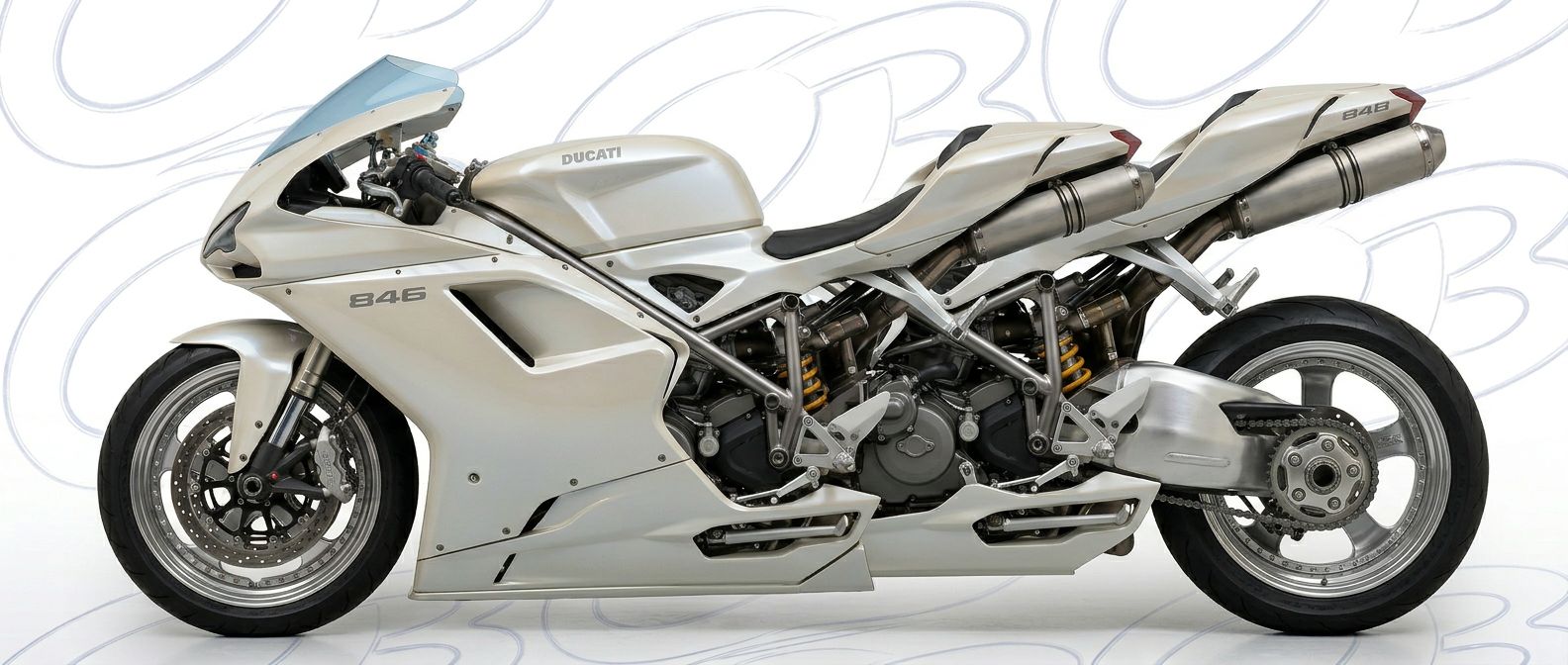 Detailed view of 2011 Ducati 848 2011 featuring lightweight, durable construction.