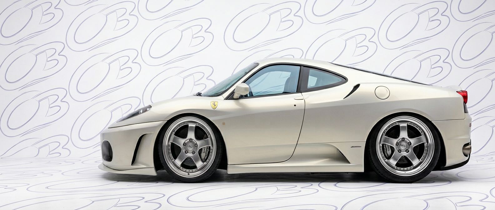 High-quality  Ferrari 430 430 exterior shot with professional studio lighting.