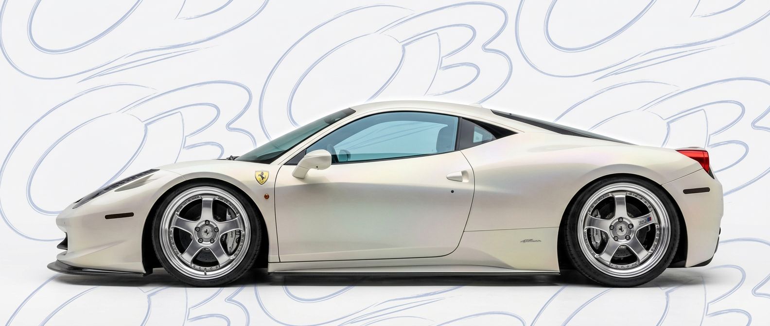 Top-tier 2012 Ferrari 458 2012 featuring a high-gloss finish and carbon fiber weave.