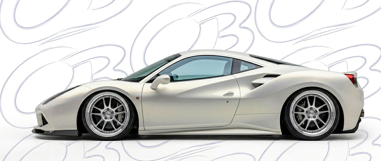 Professional automotive photography of a  Ferrari  with high-fidelity Ferrari.