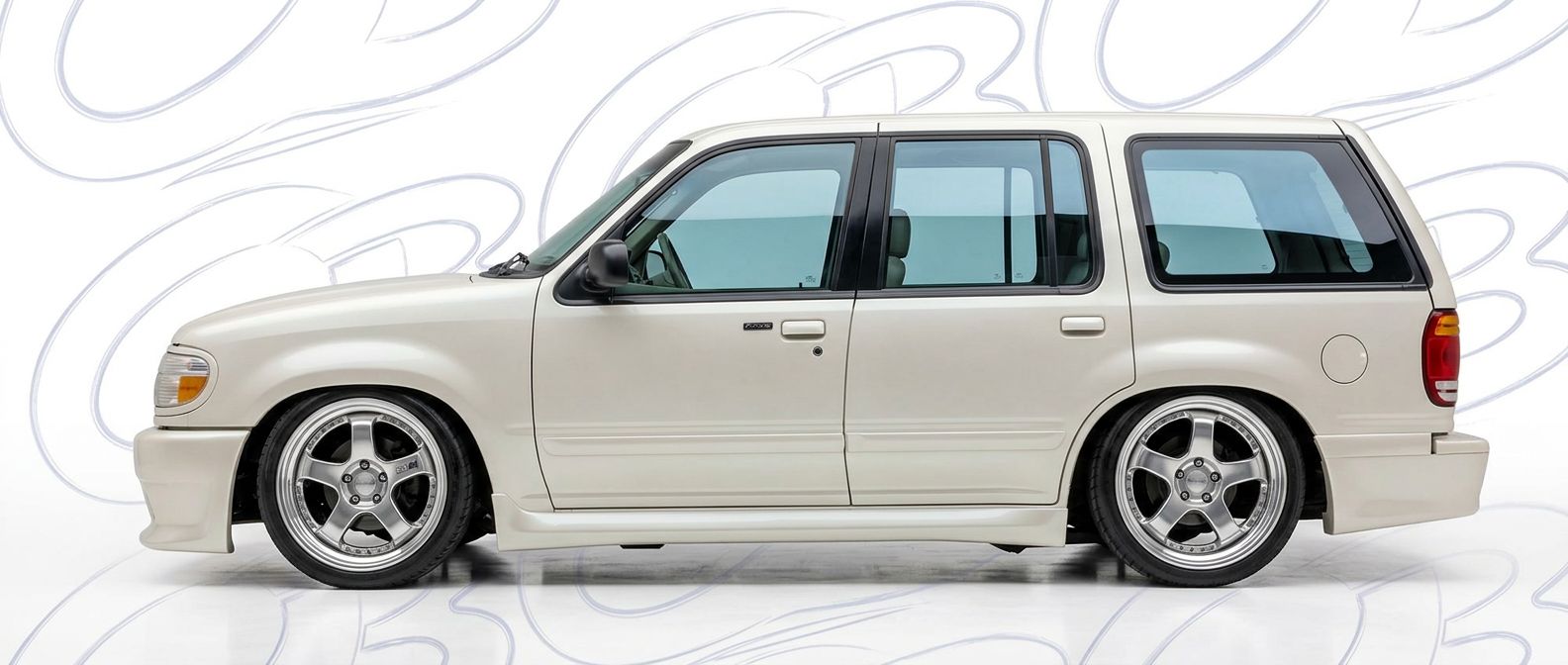 Professional automotive photography of a 2001 Ford Explorer with high-fidelity 2001.