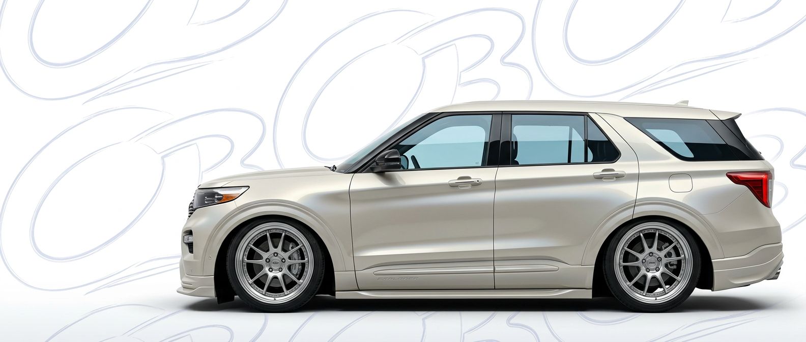 Front-angle view of 2024 Ford Explorer 2024 - Durable and stylish exterior enhancement.