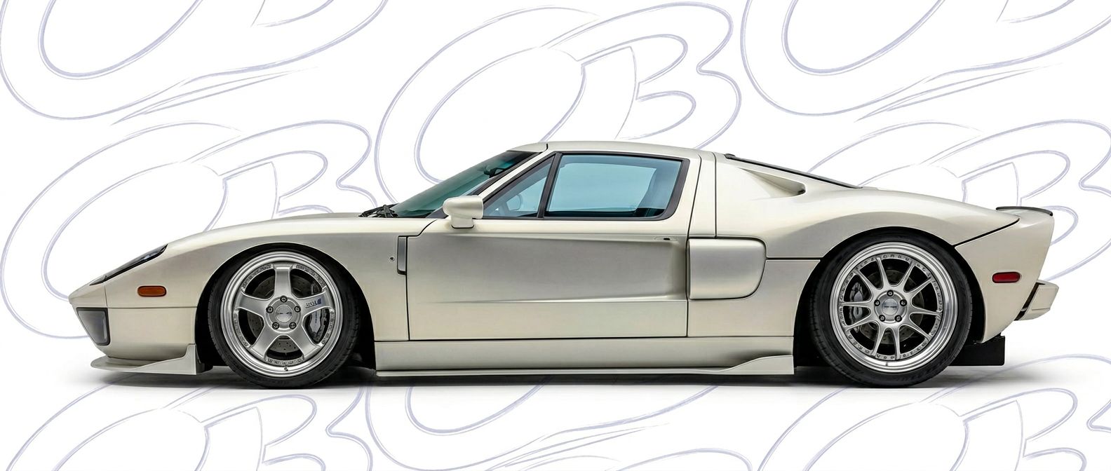 Detailed view of 2009 Ford GT 2009 featuring lightweight, durable construction.