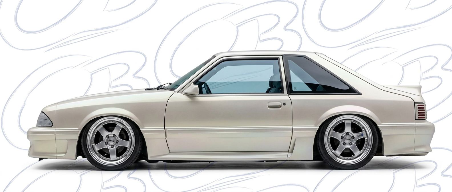 Front-angle view of 1986 Ford Mustang 1986 - Durable and stylish exterior enhancement.