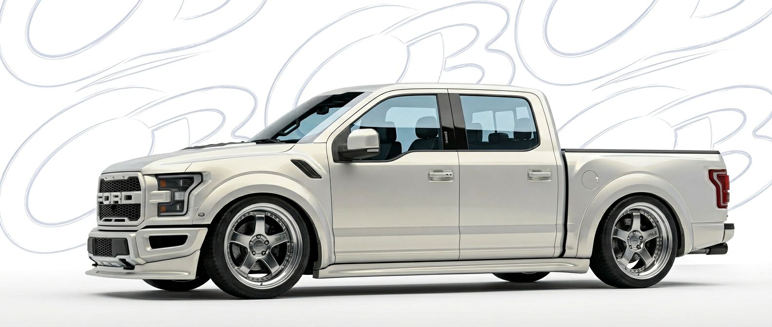 Professional automotive photography of a 2020 Ford Raptor with high-fidelity 2020.