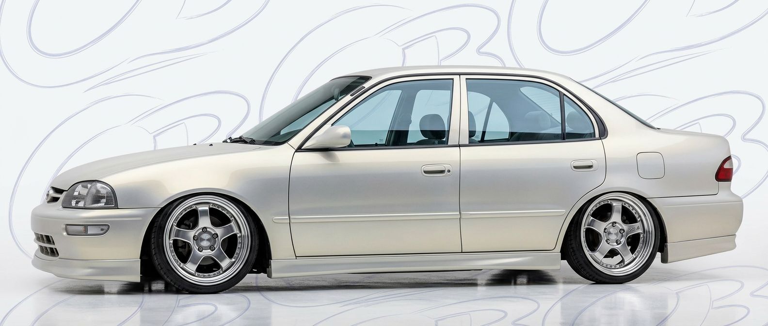 Front-angle view of  GEO Prizm Prizm - Durable and stylish exterior enhancement.