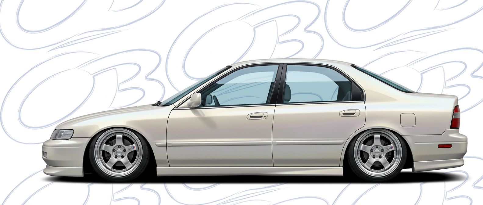 Aerodynamic 1993 Honda Accord 1993 - Sleek design for enhanced vehicle styling.