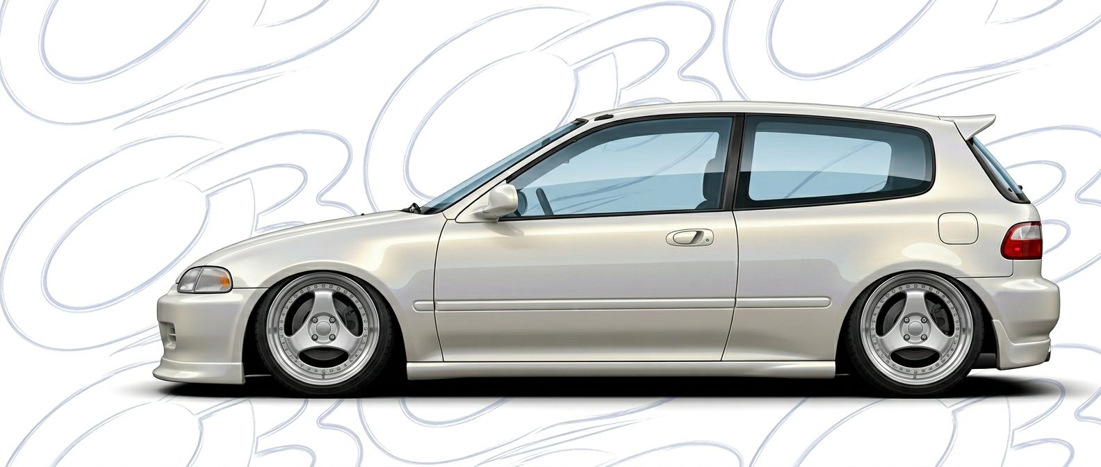 Top-tier 1992 Honda Civic 1992 featuring a high-gloss finish and carbon fiber weave.