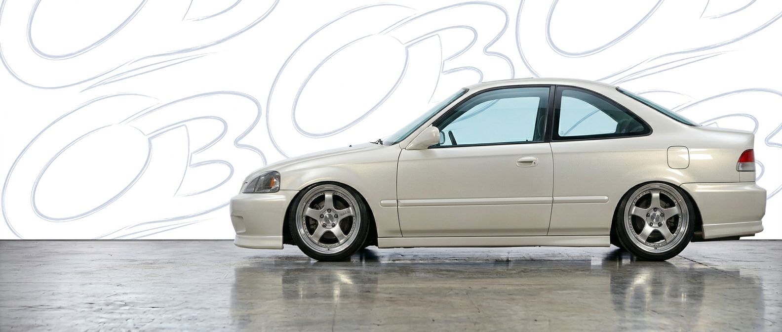 Professional automotive photography of a 1999 Honda Civic with high-fidelity 1999.