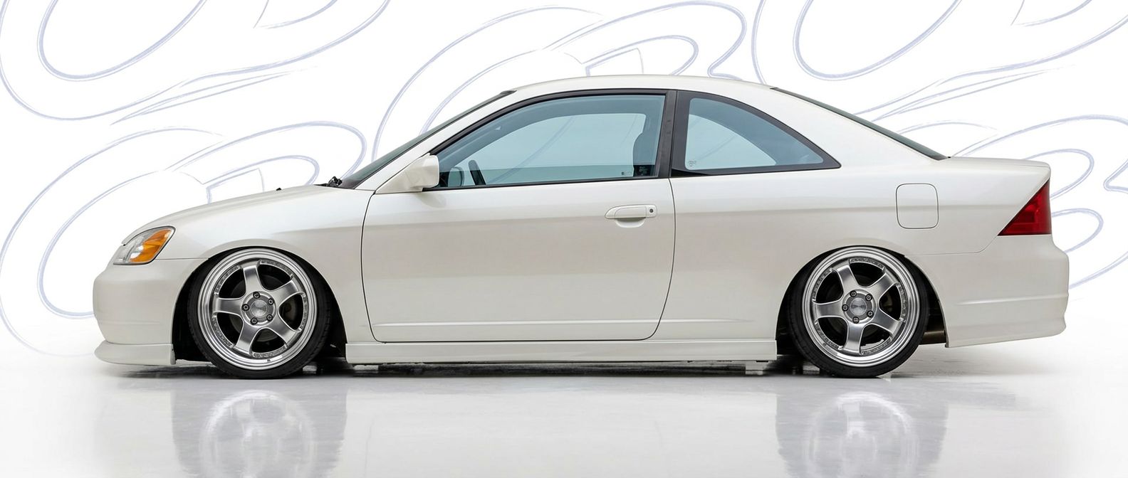 Professional automotive photography of a 2001 Honda Civic with high-fidelity 2001.