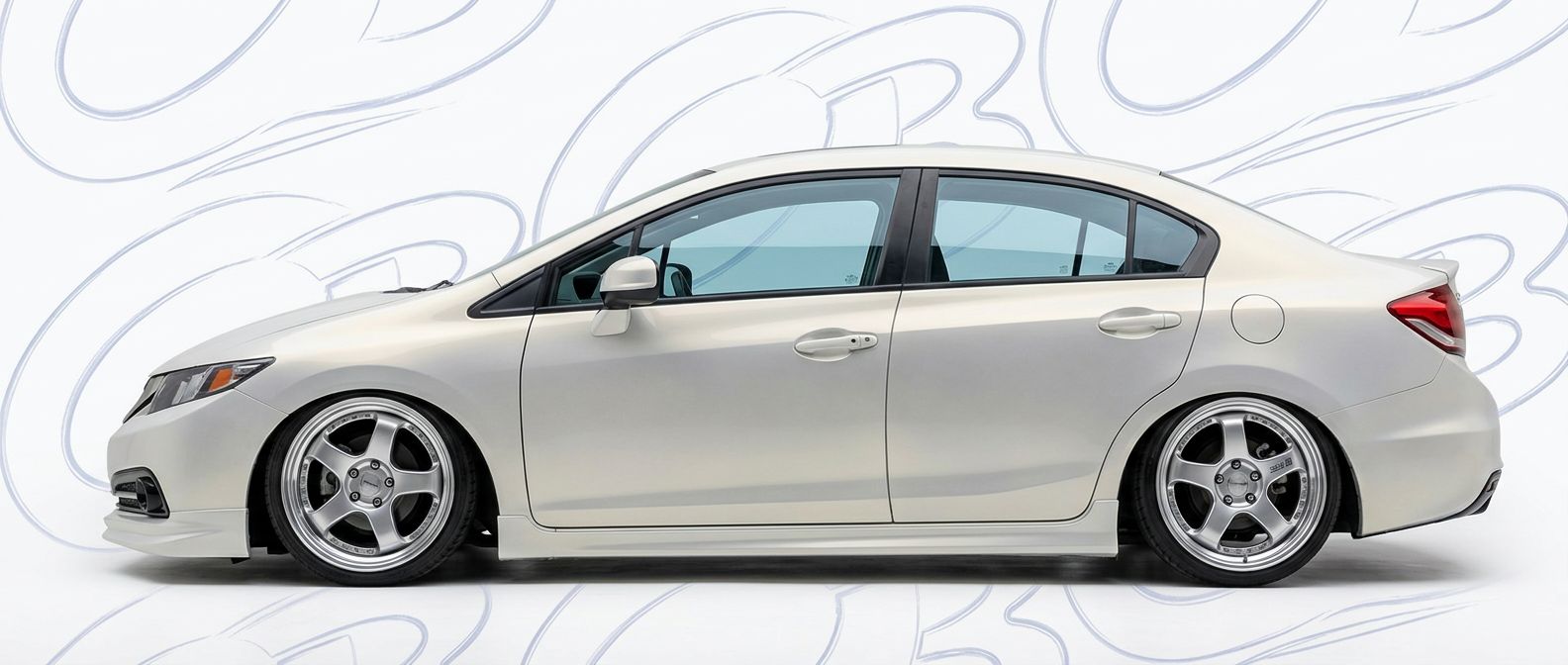Professional automotive photography of a 2014 Honda Civic with high-fidelity 2014.