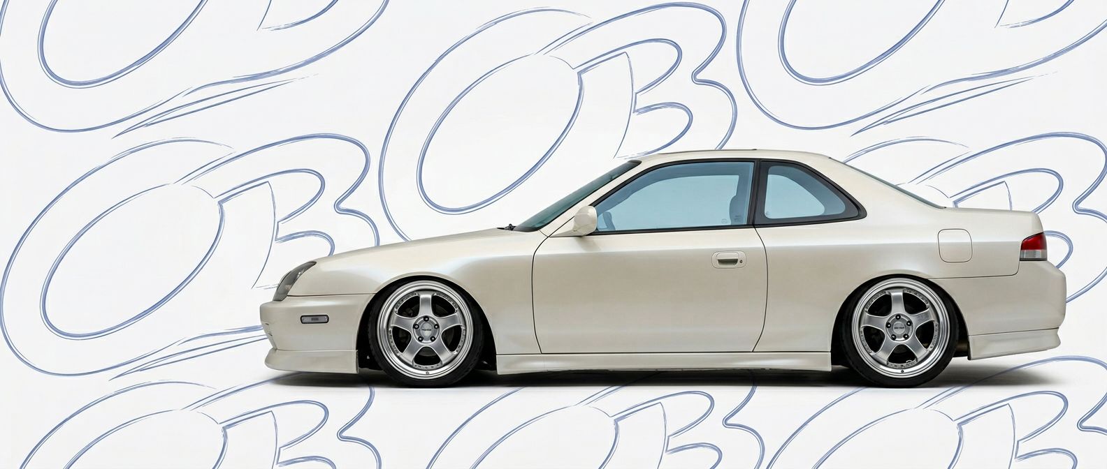 Professional automotive photography of a 2000 Honda Prelude with high-fidelity 2000.