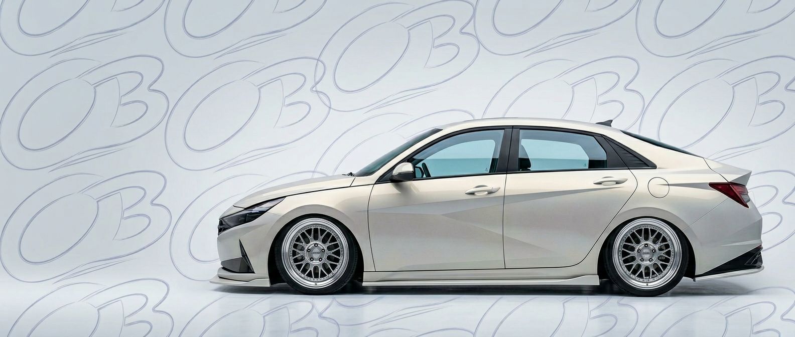 Top-tier 2021 Hyundai Elantra 2021 featuring a high-gloss finish and carbon fiber weave.