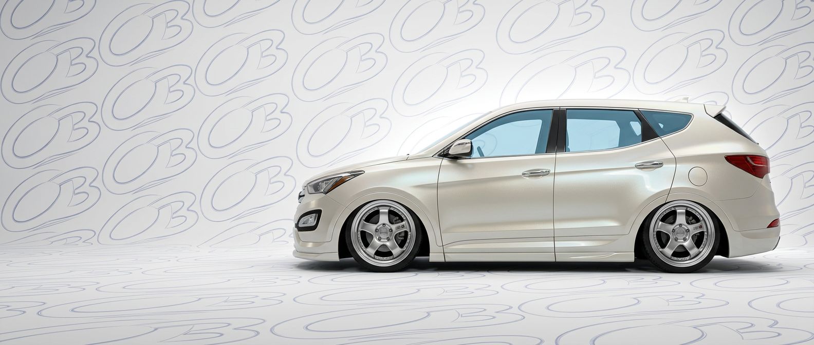 Professional automotive photography of a 2013 Hyundai Santa Fe with high-fidelity 2013.